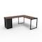 We'Re It Connect It L-Shaped Desk, 77 in D X 30 in H, 60 in W X Thermally Fused Laminate DI60304824L1BBF-BLK-WNB - alternate 3